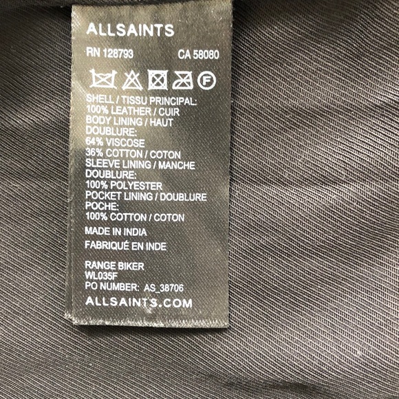 ALL SAINTS Range biker jacket - Picture 3 of 6